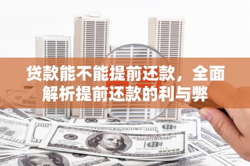 福鼎贷款能不能提前还款，全面解析提前还款的利与弊