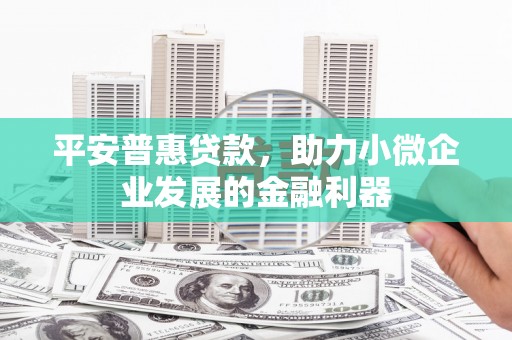 福鼎平安普惠贷款，助力小微企业发展的金融利器